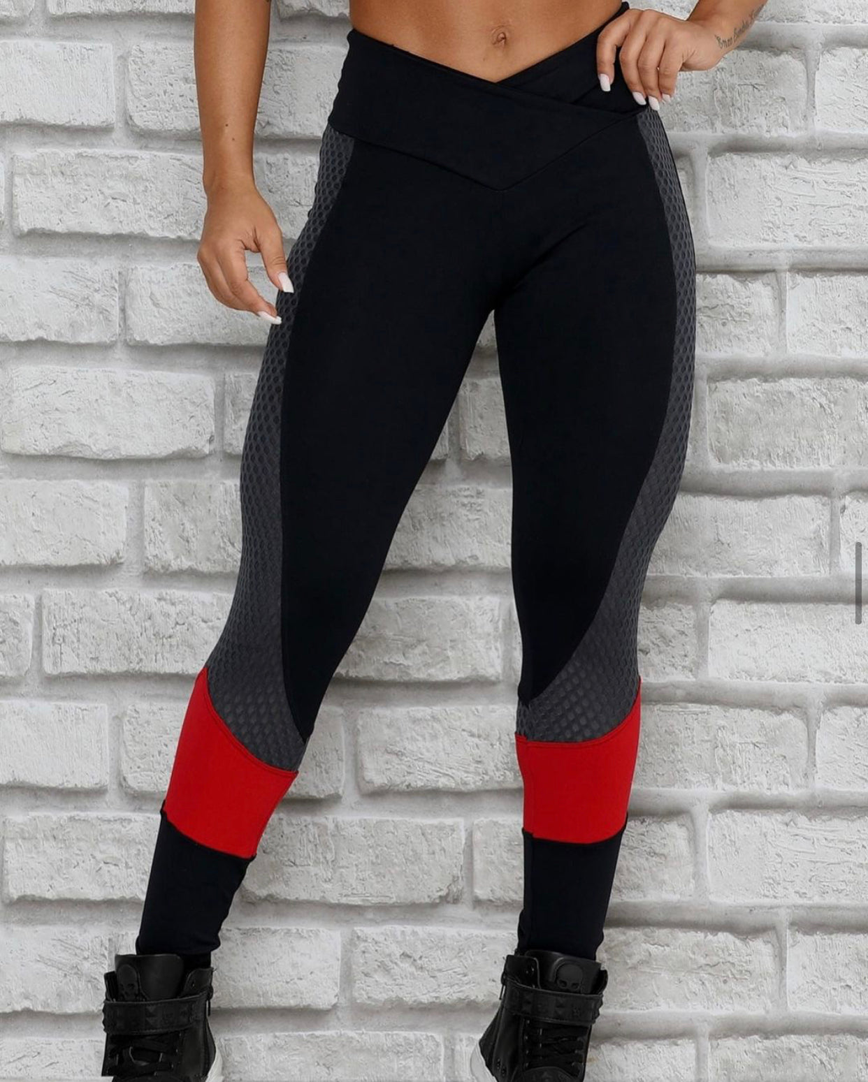 Black and Red Leggings