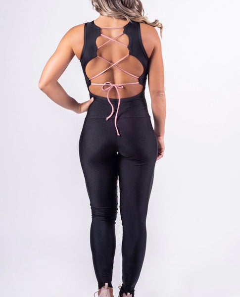 Black and Pink Jumpsuit